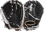 New Rawlings | Heart of The Hide Fastpitch Softball Glove | 12" | Basket Web | Left Hand Throw Black/White/Rose Gold