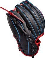 New Wilson A2000 Infield Baseball Gloves Series 11" PFX2 RHT Black/Red/Blue