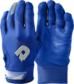 New DeMarini CF Batting Gloves Royal/Gray Large Adult 4 Way Stretch