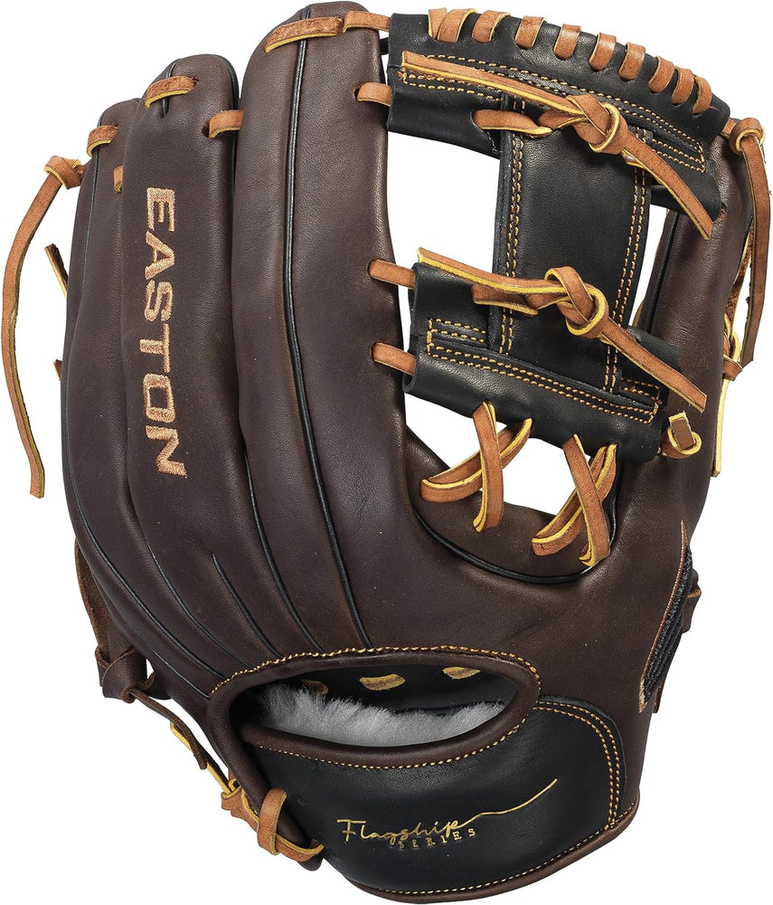 New Easton FLAGSHIP Baseball Fielder's Glove RHT Size 11.5" Brown/Black