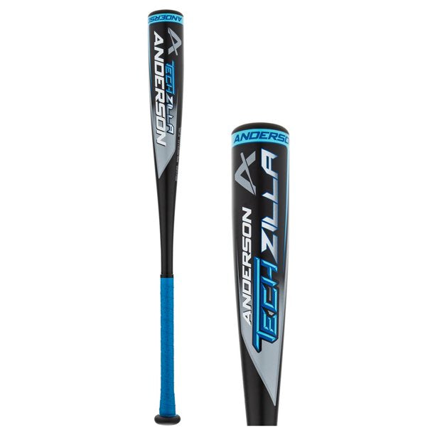 New Anderson Techzilla -10 USSSA Baseball Bat 1 Piece Aluminum Black/Blue