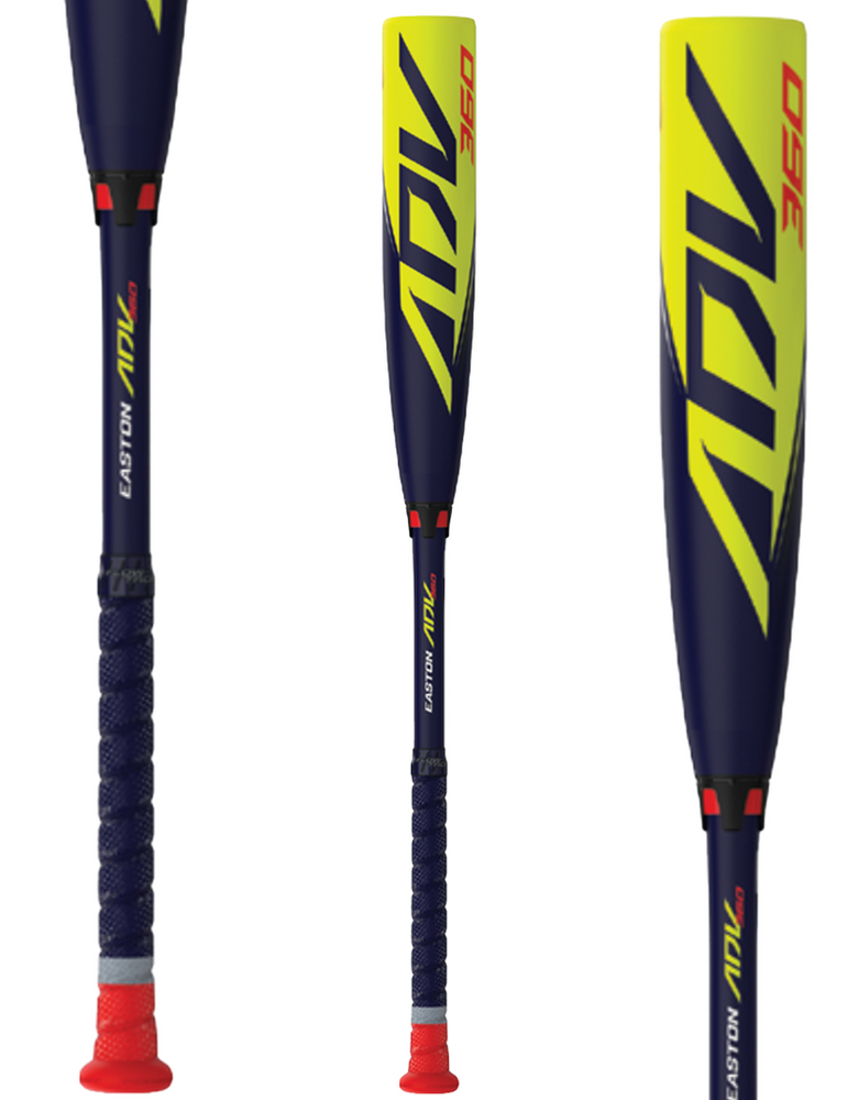 New Easton ADV 360 USA Balanced Baseball Bat Black/Yellow (-10)