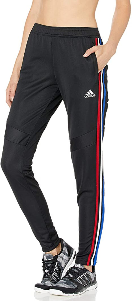 New adidas Women's Tiro 19 Training Pants Size XL Black/Red/Blue/White FK9657
