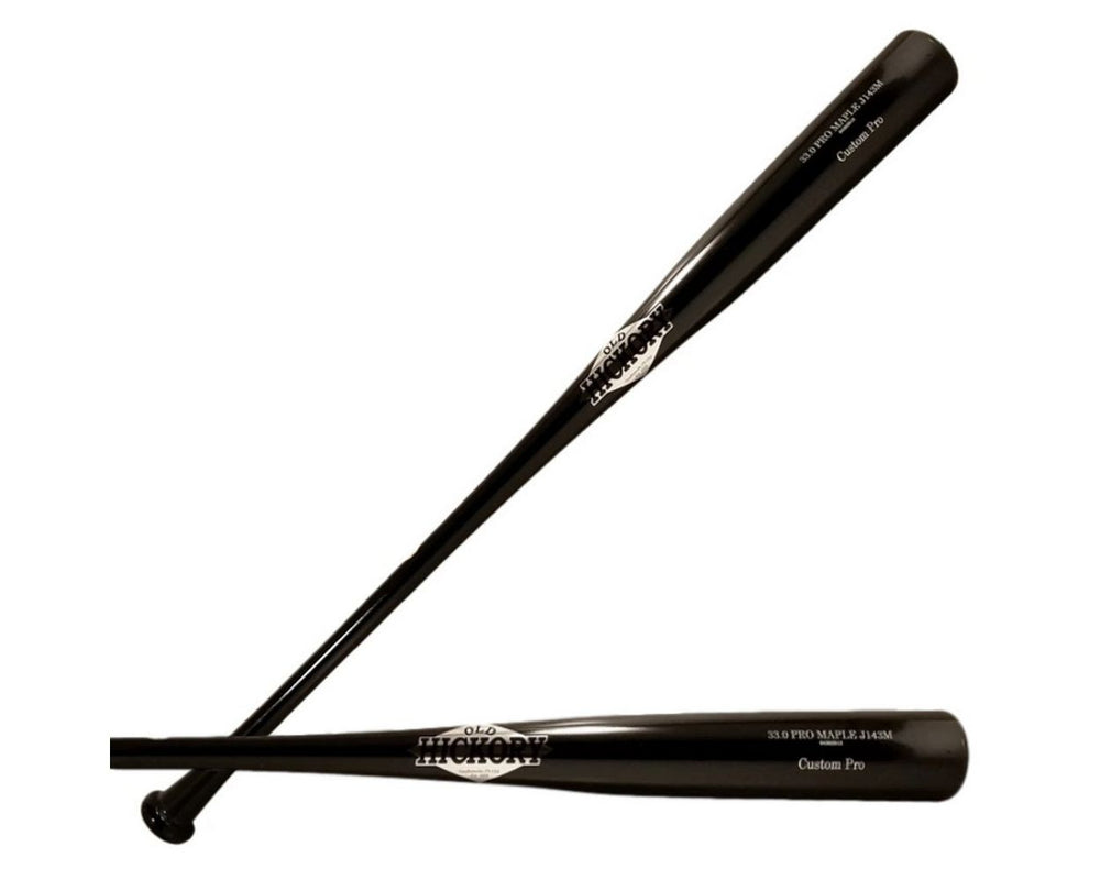 New Old Hickory J143M Pro Model Maple Baseball Bat 32 Inch Black/Silver