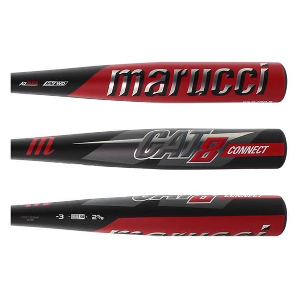 New Marucci MCBCC8CB Cat 8 BBCOR Baseball Bat 2 5/8" Black Connect