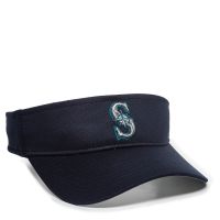 New Outdoor Cap Inc. Team MLB Visor Seattle Mariner Navy/Turquoise/Silver OSFM