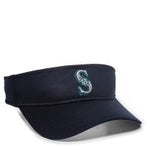 New Outdoor Cap Inc. Team MLB Visor Seattle Mariner Navy/Turquoise/Silver OSFM