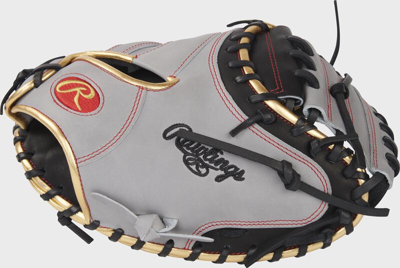 New Rawlings Heart of the Hide R2G 33" Catcher's Mitt Silver/Black/Gold RHT