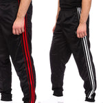 New Cougar Sports Men's Piped Warm Up Pant X-Large Black/Red