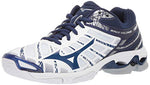 New Mizuno Women 10 Wave Voltage Indoor Court Volleyball Shoe Navy/White/Silvr