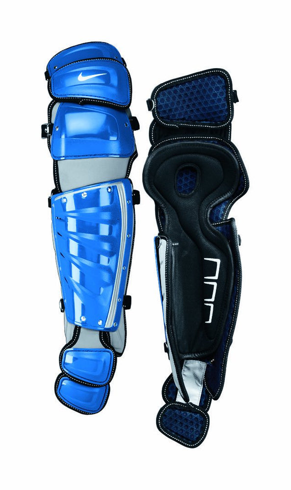 New Nike 80434 Leg Guard 17 Inch Royal/Gray Baseball Adult Catchers Gear