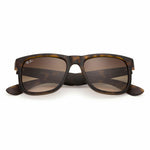 New Ray Ban Unisex Rb4165 Justin Rectangular Non-Polarized Sunglasses Tortoise