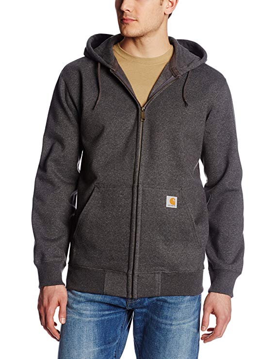 New Carhartt Men's Rain Defender Paxton Heavyweight Hooded Sweatshirt Carbon Med