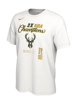 New Nike Men's 2021 NBA Finals Champions Locker Room Milwaukee Bucks T-Shirt Lrg