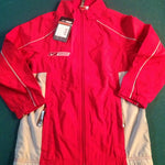New Bauer NBH Supreme Warm up Jacket Adult Medium Red/White Zipper Front