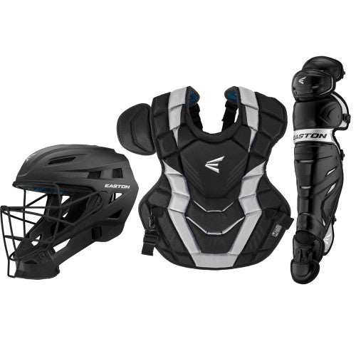 New Easton Elite X Custom Adult Catcher's Box Set NOCSAE Approved Black/Silver