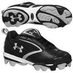 New Under Armour Leadoff Low Junior Baseball Cleat Youth Size 3.5Y Blk/Wht