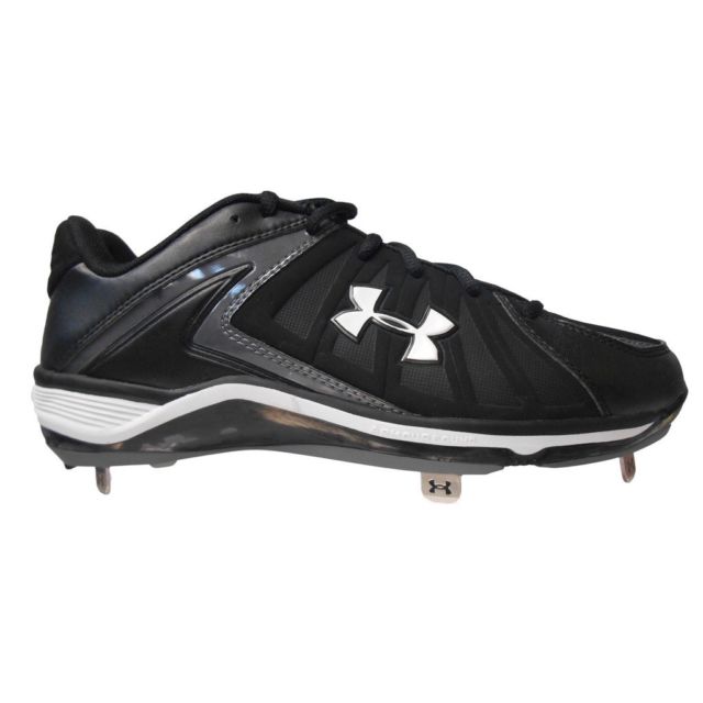 New Under Armour Ignite Low St Size 8.5 Blk/WHt 1097045 Baseball Cleats