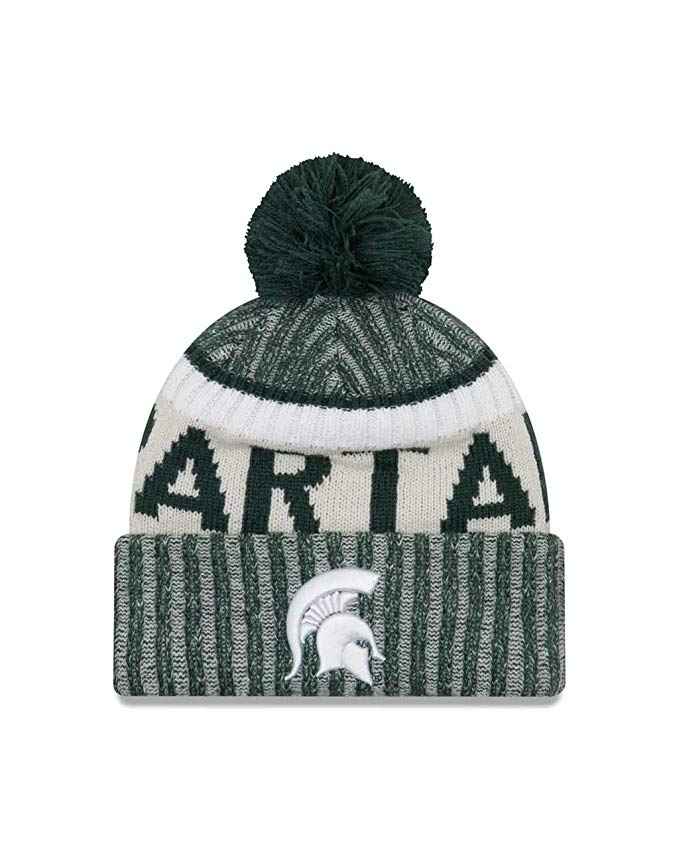 New Adult NCAA NE17 Sport Knit Beanie - Team Color, Spartan's Green/White OSFM