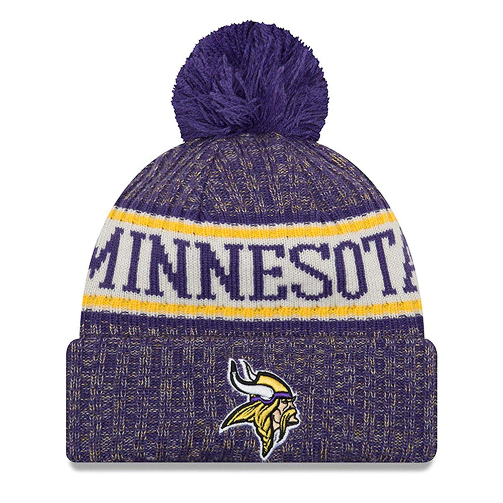 New New Era NFL On Field Sideline Sport Knit Minnesota Vikings Purple/Yellow