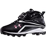 New Under Armour Crusher II Junior Molded Baseball Cleat Youth Size 5Y Blk/Wht