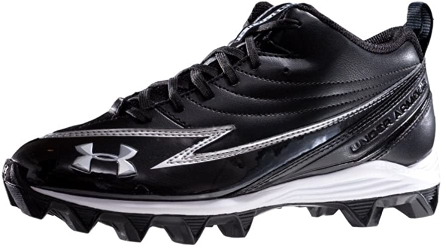 New Under Armour Boy's Hammer III Football Cleat Kids 3.5Y Black/White