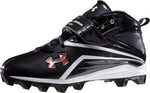 New Under Armour Crusher 2 Football Cleat Mens Size 7 Black/White/Green Laces