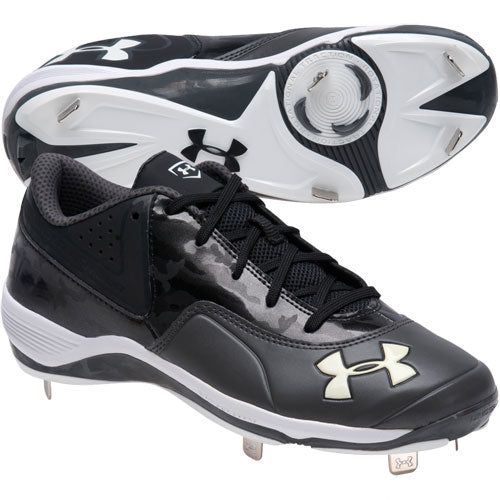 New Under Armour Ignite II Low St Size 11.5 Black/White Baseball Cleats