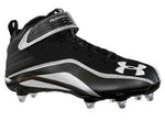 New Under Armour Fierce III Mid Men Size 10 Blk/Silv Football Detachable Cleat