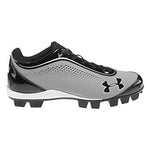 New Under Armour Leadoff IV Low Mens 8.5 Baseball Gray/Black/White Molded Cleats