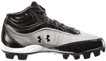 New Under Armour Boys Leadoff Size 2Y IV Rubber Baseball Cleats Gray/Black