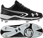 New Under Armour 1230373 Men's 8 Ignite III Low CC - Black/White Baseball Cleats