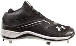 New Under Armour Ignite Size 9.5 Mid Cleat Black