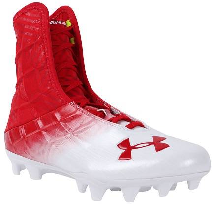 New Under Armour Highlight MC Football Cleats Size 12 Red/Wht