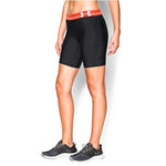 New Under Armour Women's Strike Zone Slider Softball Shorts Black/Orange Large