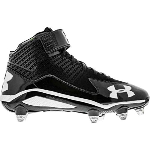 New Under Armour 1249823-001 Size 14 UA Fierce Mid D White/Navy Football Cleats