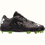 New Under Armour Deception Low DT 13 Blk/Chrc Part Metal/Molded Baseball Cleats