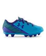 New Under Armour Kids Flash HG Jr Soccer Cleats 11K Blue/Purple Synthetic
