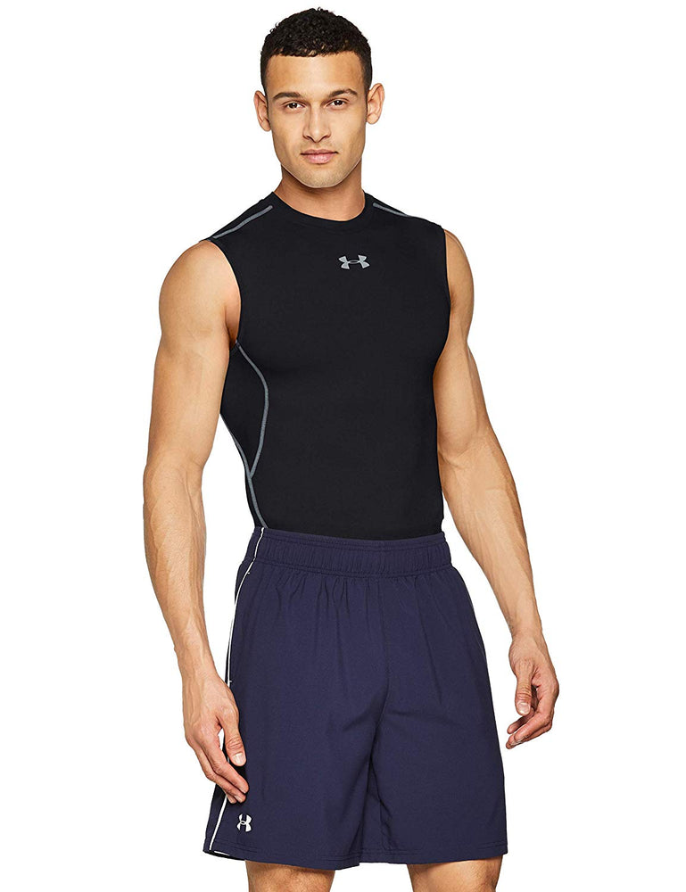 New Under Armour Men's Large HeatGear Black Sleeveless Compression Shirt