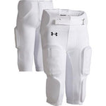 New Under Armour Boys Integrated Football Pants Youth X-Large White