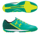 New Under Armour Mens 12 SF Flash TR Soccer Cleats Green/Yellow Molded Cleats