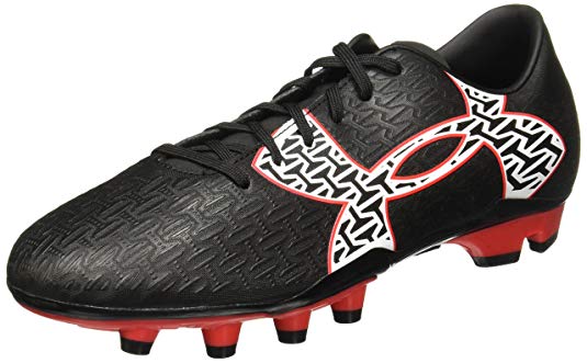 New Under Armour CF Force 2.0 FG Sz Men 11 Black/Red Molded Soccer Cleat