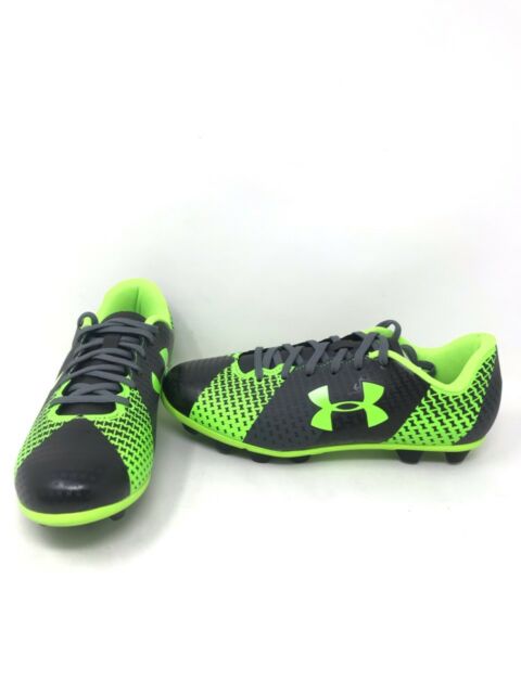 New Under Armour Boys CF Force HG Junior Soccer Cleat Youth Size 11K Green/Black