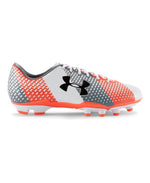 New Under Armour CF Force FG Size Men 11.5 Wht/Orange Molded Soccer Cleat