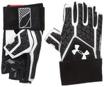New Under Armour Mn Combat V Half-Finger Football Glove Small/Medium Black/White