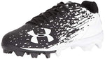 New Under Armour Men's 9 Leadoff Low RM Baseball Molded Cleats Black/White
