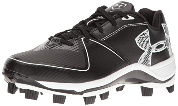New  Under Armour Women's Glyde TPU Softball Size 5.5 Blk/Wht Molded Cleat