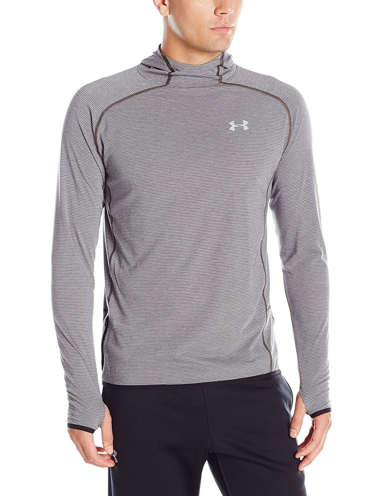 New Under Armour Large Gray Men's Streaker Run Hoodie