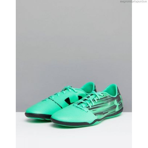 New Under Armour Soccer Spotlight Boot for Indoor Surfaces Men 10.5 Black/Green