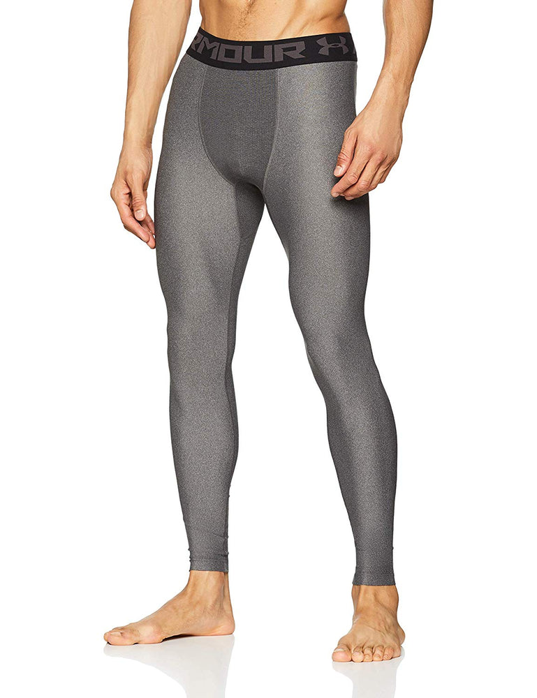 New Under Armour Men's HeatGear Armour Compression Leggings Medium Gray/Black